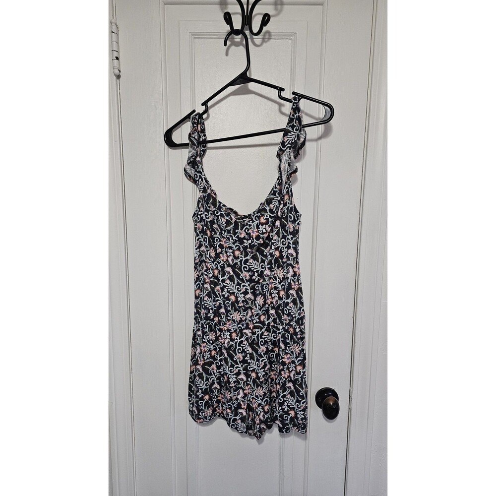 Aeropostale Floral Summer Romper Adjustable Staps Flowers Accents Sz.S NWT
